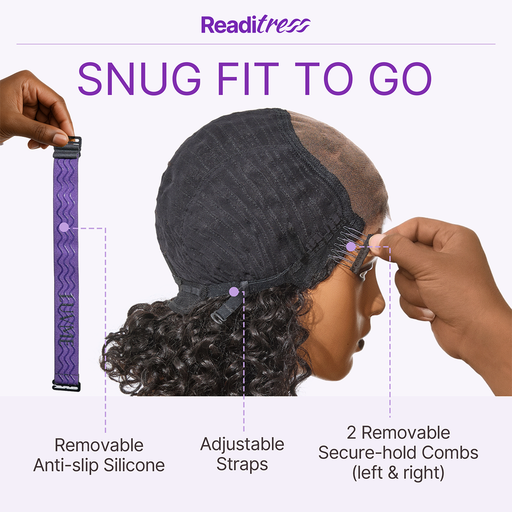 Hair-Readitress™ Boho Braids Deep Curly Glueless 5x5 Closure Lace with Braided Top Human Hair Wig Pre-Cut Lace