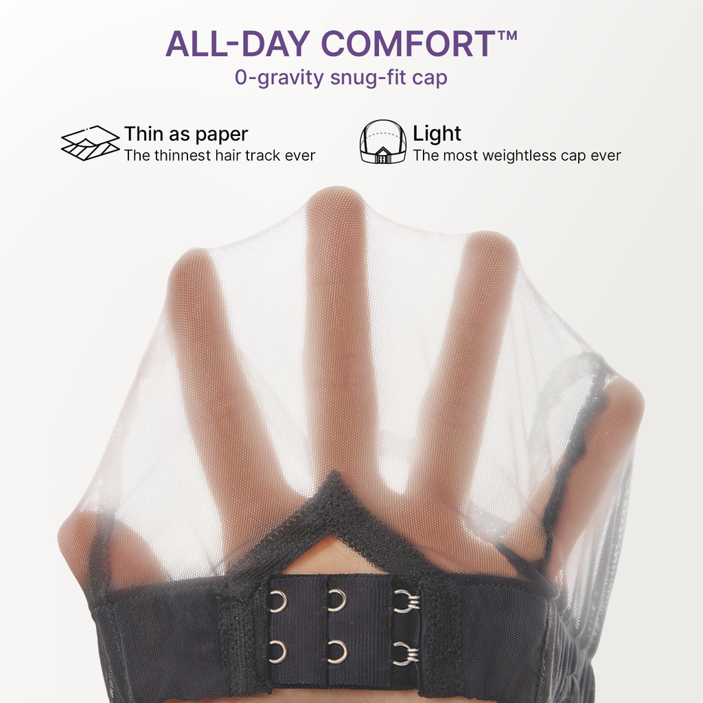 All-Day Comfort™ Wig 180% Density Butterfly Cut Layered Light Yaki Straight Glueless 7x6 Closure HD Lace Human Hair Wig Pre-Cut Lace