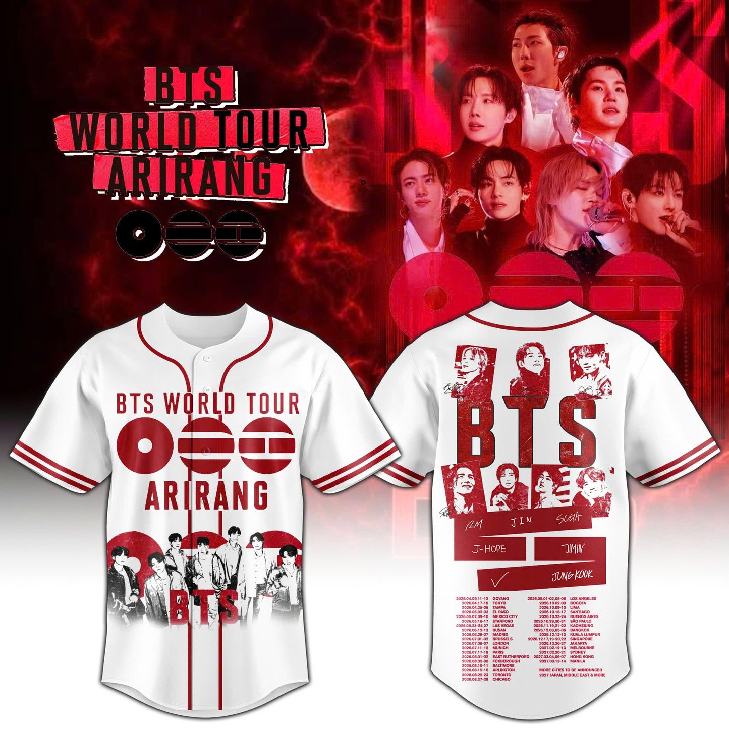 BTS Limited Tour Series - Official Graphic Baseball Jersey