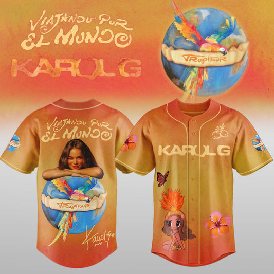 Sunset Tropical Pop Baseball Jersey