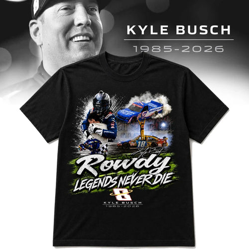 RIP Rowdy Kyle Busch 1985-2026 Racing Memorial Graphic Tee