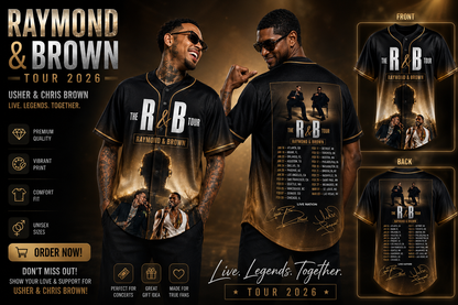 Live Legends R&B Tour Jersey Shirt – Black Concert Style Baseball Jersey