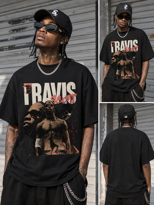 Black Rap Tour Graphic Tee, Vintage Streetwear Music T-Shirt