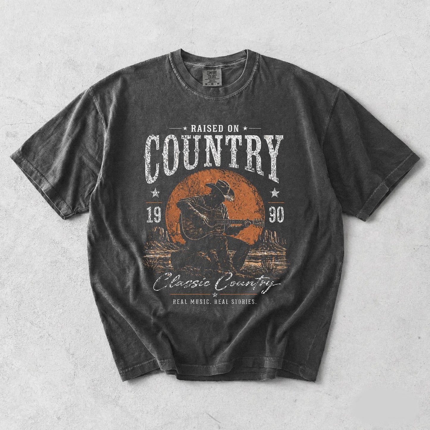 Raised On Country Shirt, Retro Western Tee, 90s Country Music Shirt
