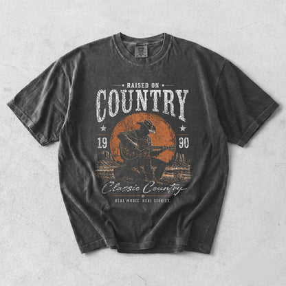 Raised On Country Shirt, Retro Western Tee, 90s Country Music Shirt
