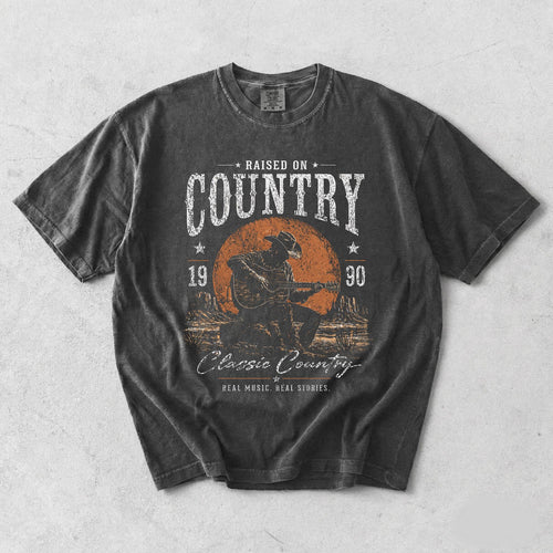 Raised On Country Shirt, Retro Western Tee, 90s Country Music Shirt