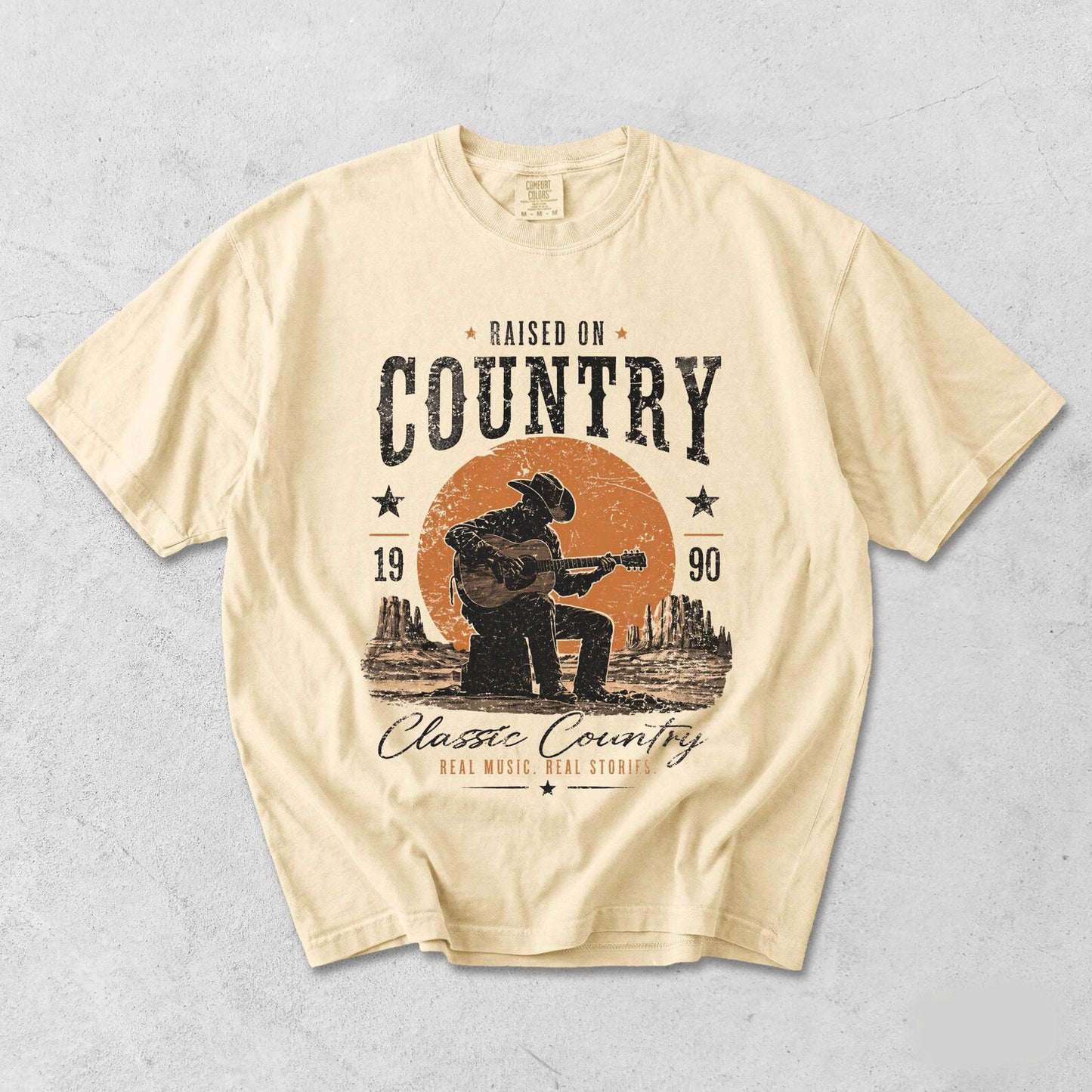 Raised On Country Shirt, Retro Western Tee, 90s Country Music Shirt