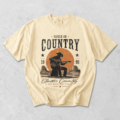 Raised On Country Shirt, Retro Western Tee, 90s Country Music Shirt