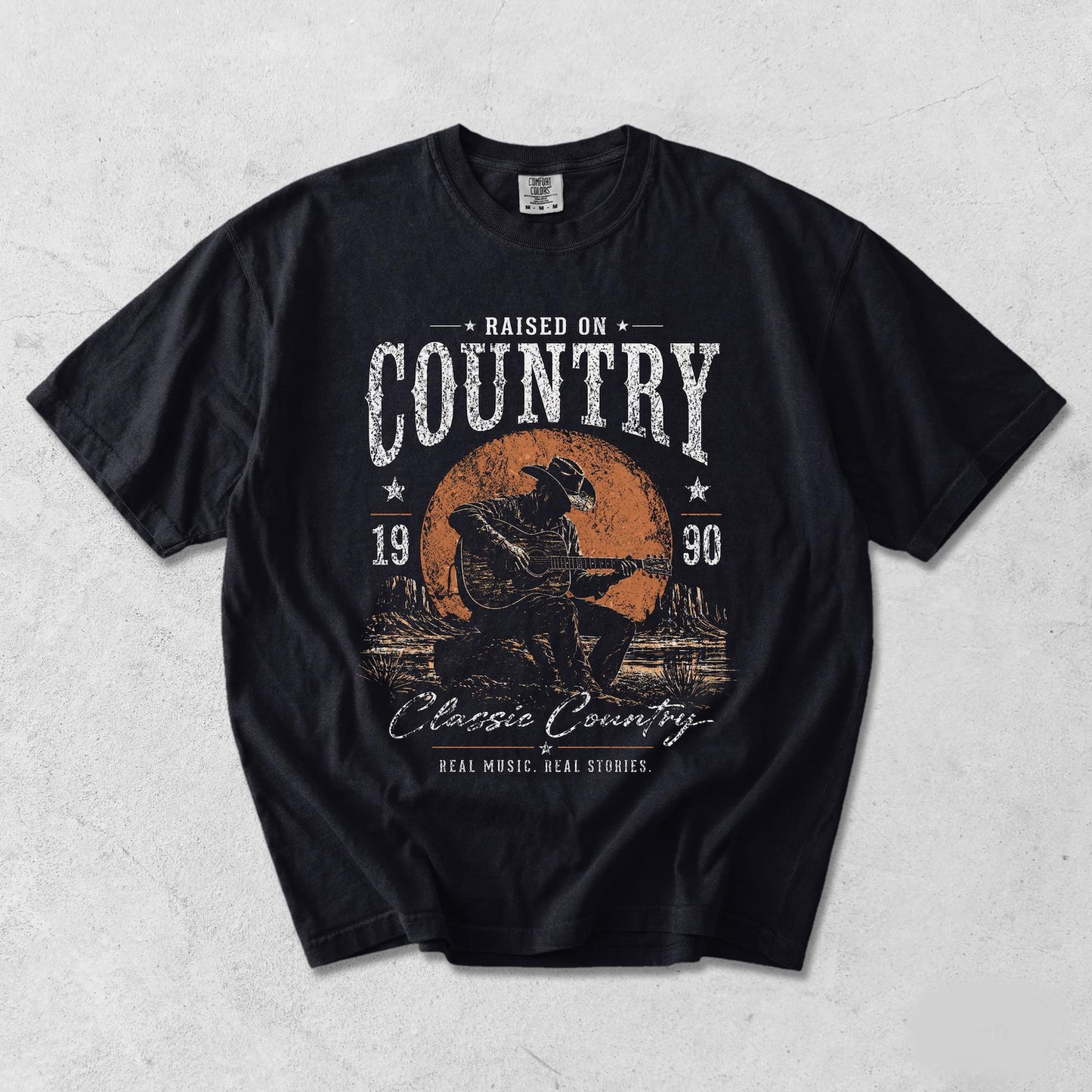 Raised On Country Shirt, Retro Western Tee, 90s Country Music Shirt