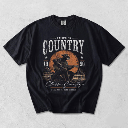 Raised On Country Shirt, Retro Western Tee, 90s Country Music Shirt