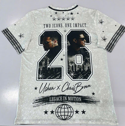 Usher Chris Brown Legends Built Different Jersey, R&B Tour 2026 Football Shirt
