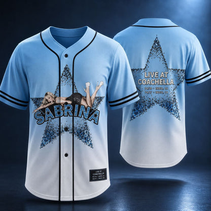 Women’s Pink Concert Baseball Jersey – Festival Graphic Shirt