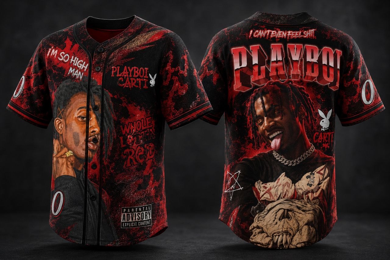 Dark Rage Baseball Jersey Shirt – Hip Hop Festival Outfit