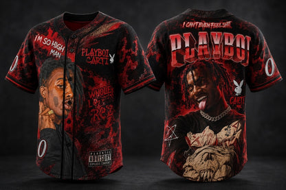 Dark Rage Baseball Jersey Shirt – Hip Hop Festival Outfit