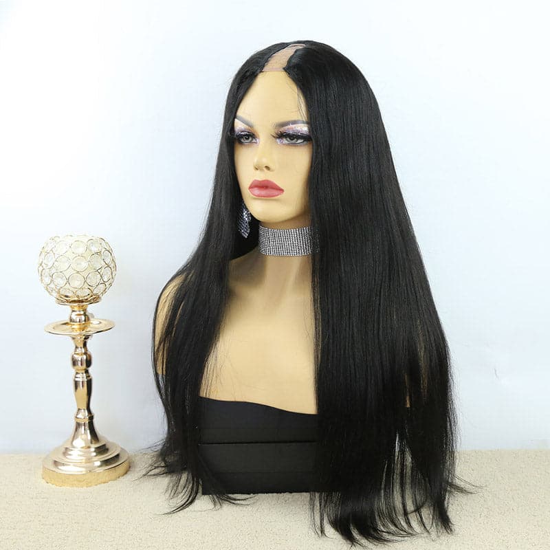 Straight Texture Human Hair U Part Wig